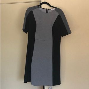 Grey and Black Shift Dress